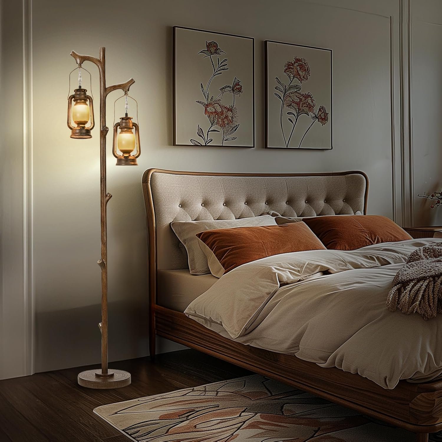 Rustic Tree Trunk Floor Lamp - Image 2