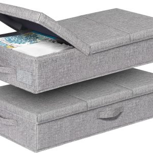 Under Bed Storage Containers with Lids, 2 Pack